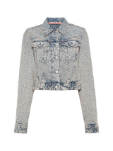 monogram jacquard denim jacket 