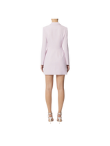 Georgette shirt blouse with decorative buttons in cream