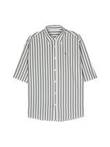 Striped shirt with branding embroidery 