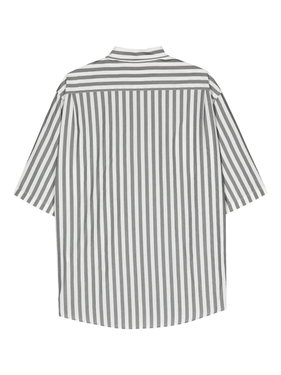 Striped shirt with branding embroidery 