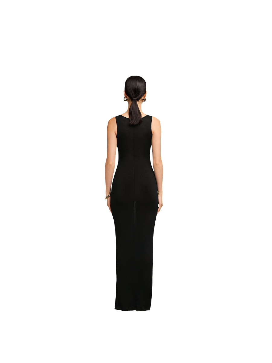 Langes Kleid in Schwarz