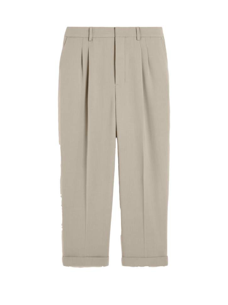 pleated trousers in beige 