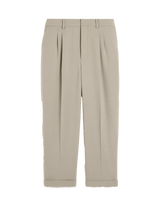 pleated trousers in beige 