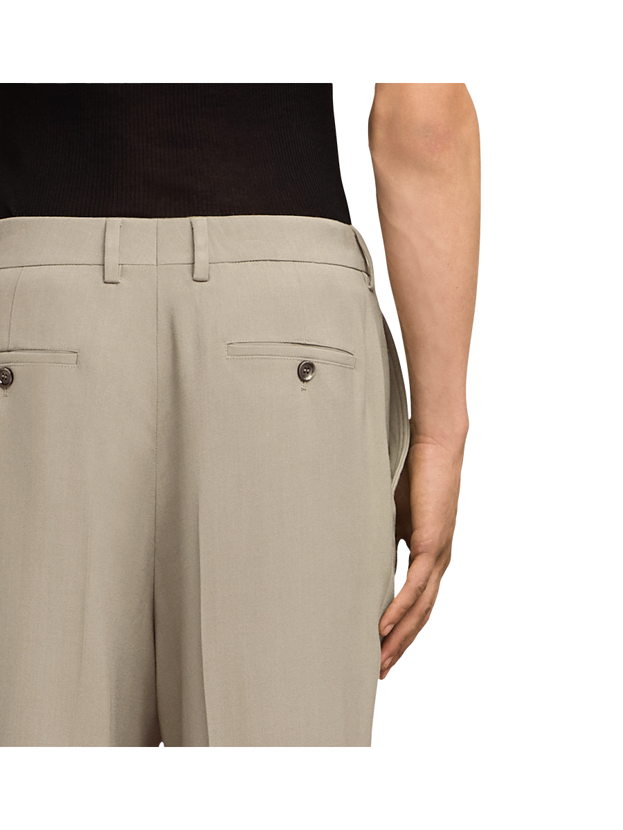 Bundfaltenhose in Beige