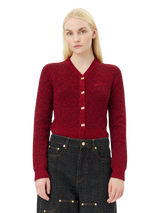 Festive cardigan with gold buttons