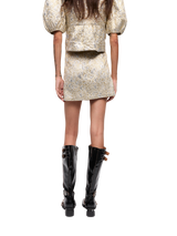 miniskirt in metallic look 