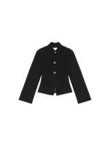 Short blazer with gold buttons