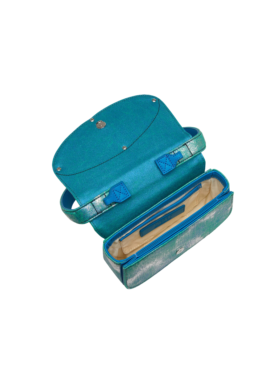 Schultertasche 1DR in Blau/Grün