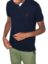 RALPH LAUREN - Klassisches Piqué-Poloshirt in dunkelblau