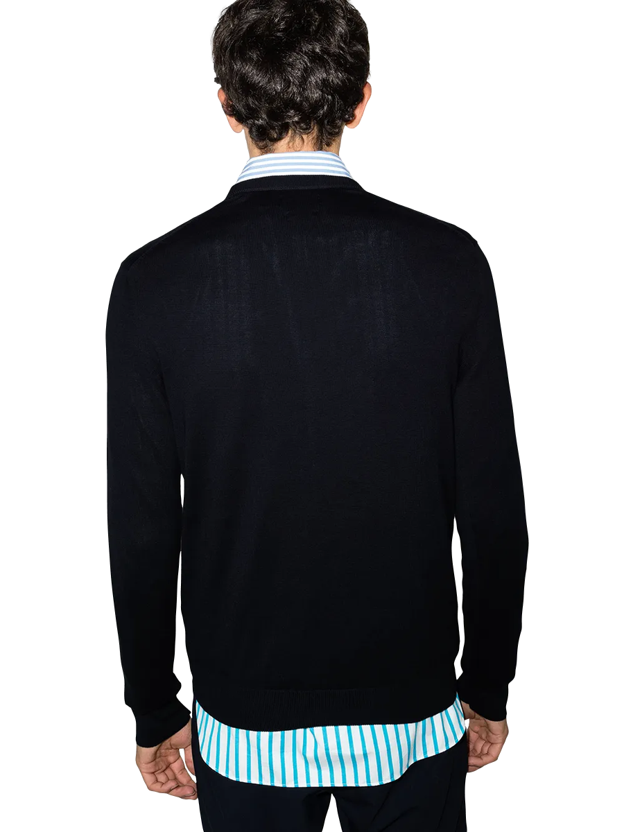 POLO RALPH LAUREN - Slim-Fit Baumwollpullover in dunkelblau