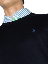 POLO RALPH LAUREN - Slim-Fit Baumwollpullover in dunkelblau