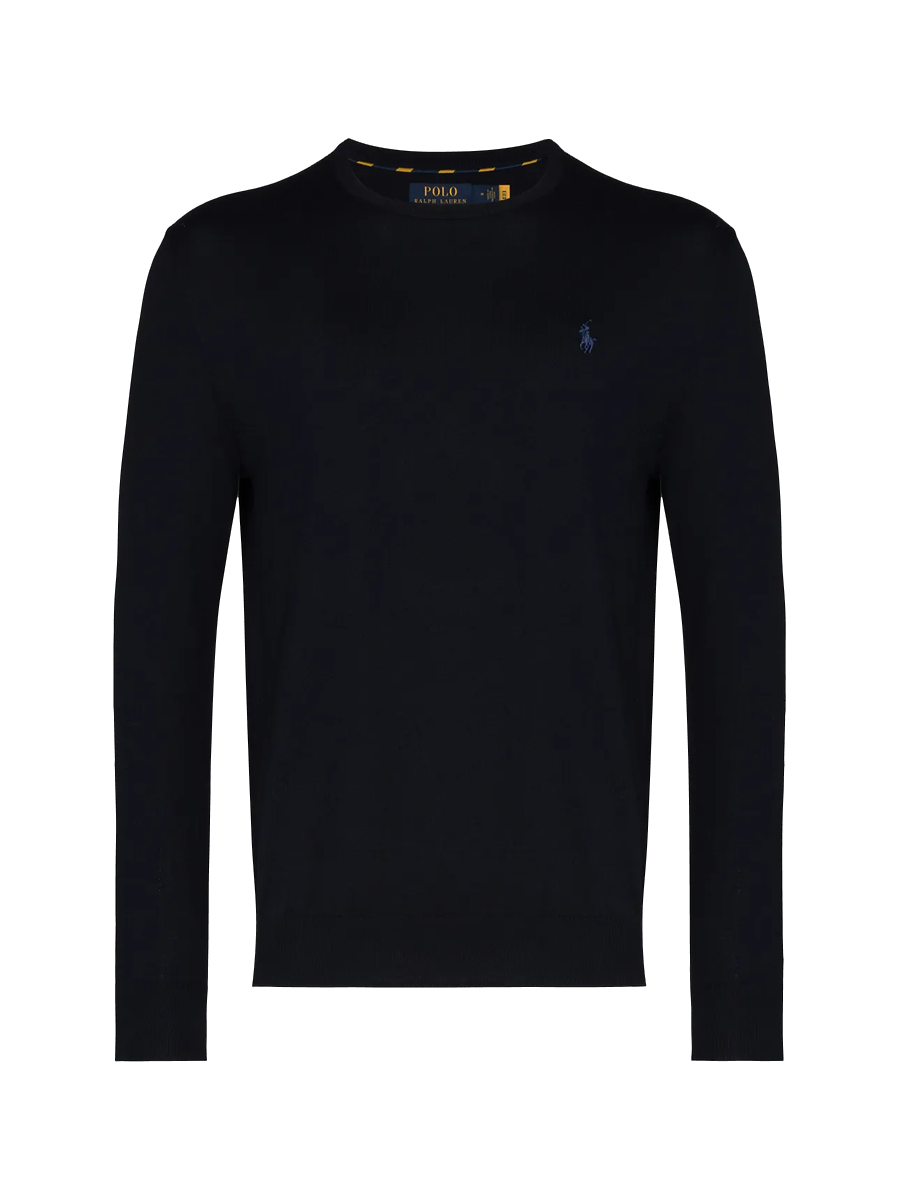 POLO RALPH LAUREN - Slim-Fit Baumwollpullover in dunkelblau