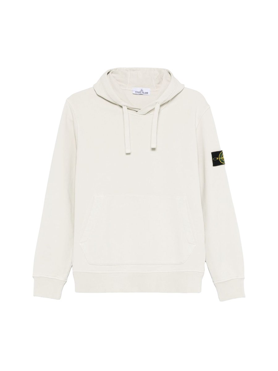 STONE ISLAND - Hoodie mit Kompass-Patch in Ecru