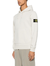STONE ISLAND - Hoodie mit Kompass-Patch in Ecru