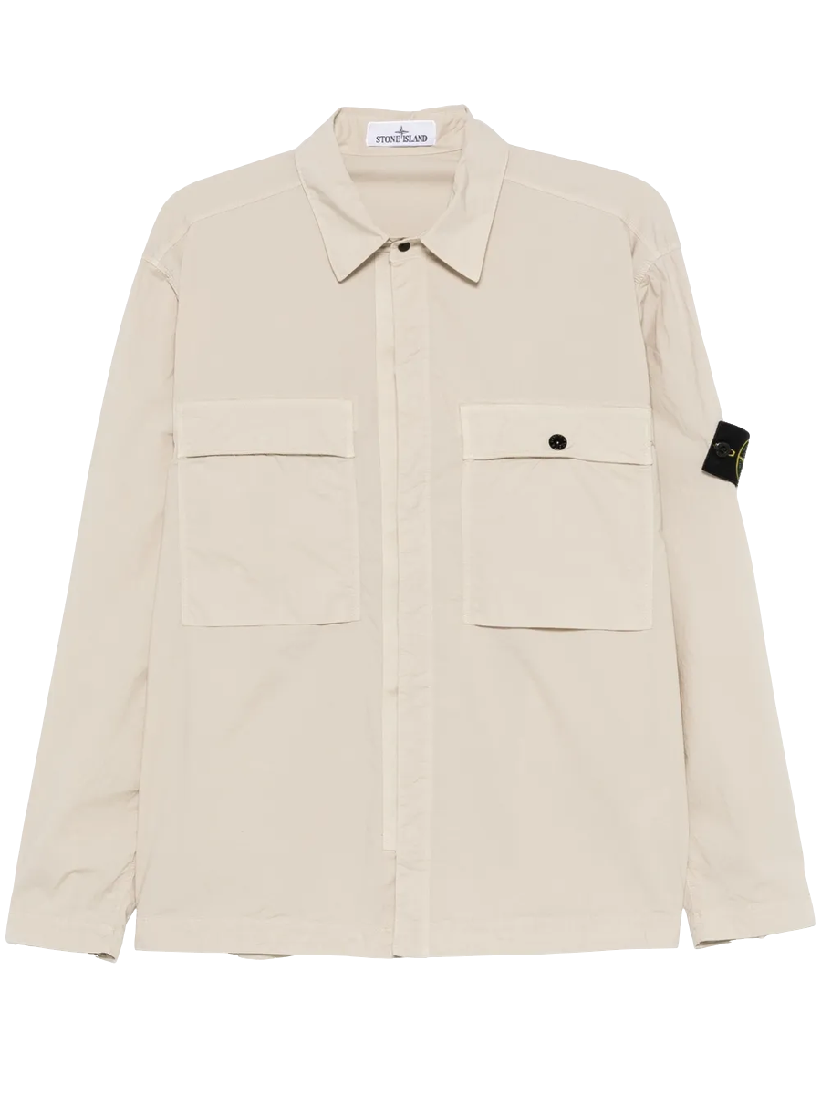 STONE ISLAND - Overshirt mit Logo-Patch