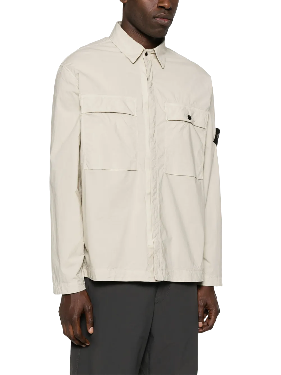 STONE ISLAND - Overshirt mit Logo-Patch