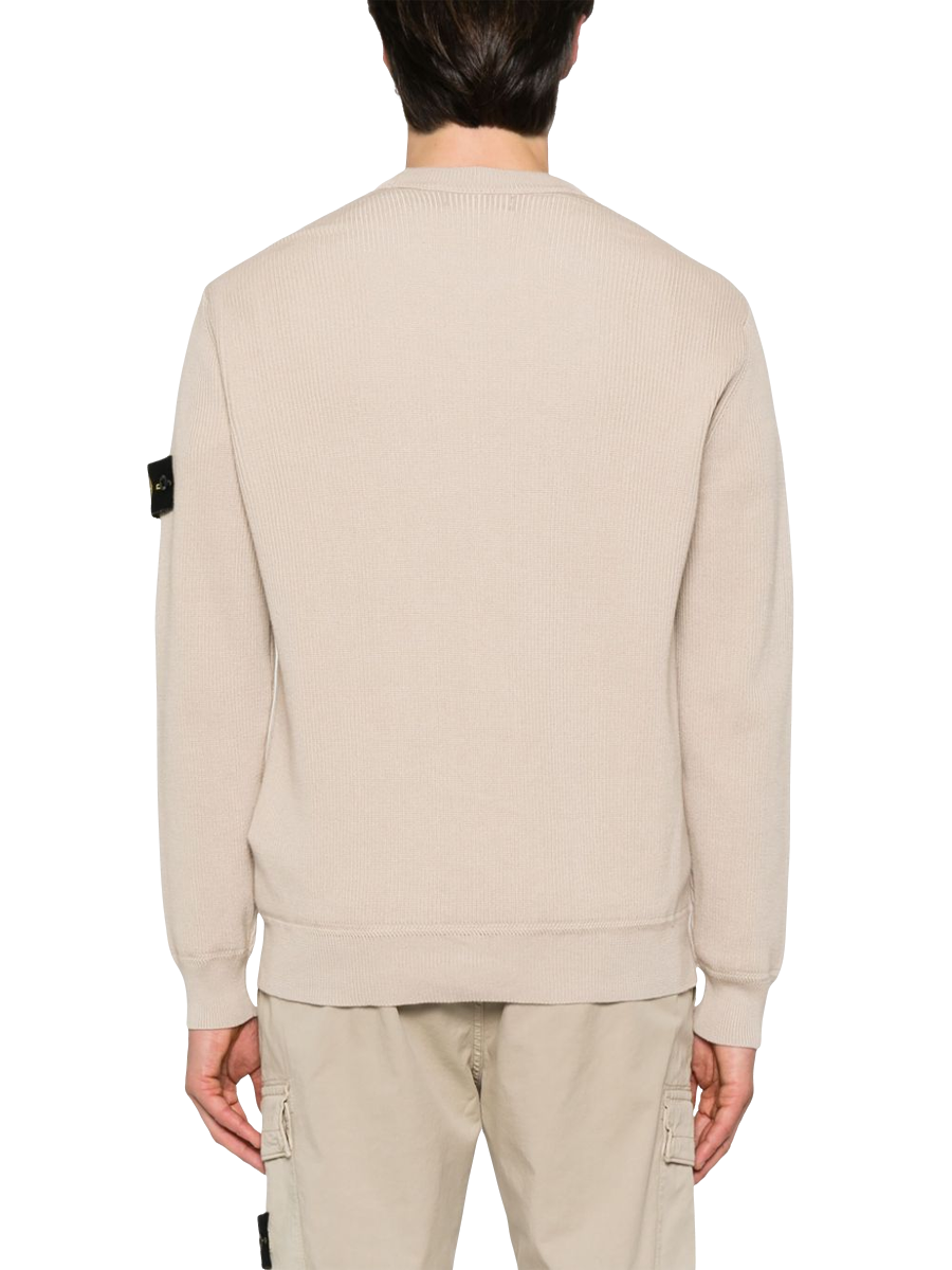 STONE ISLAND - Pullover mit Kompass-Patch in Beige