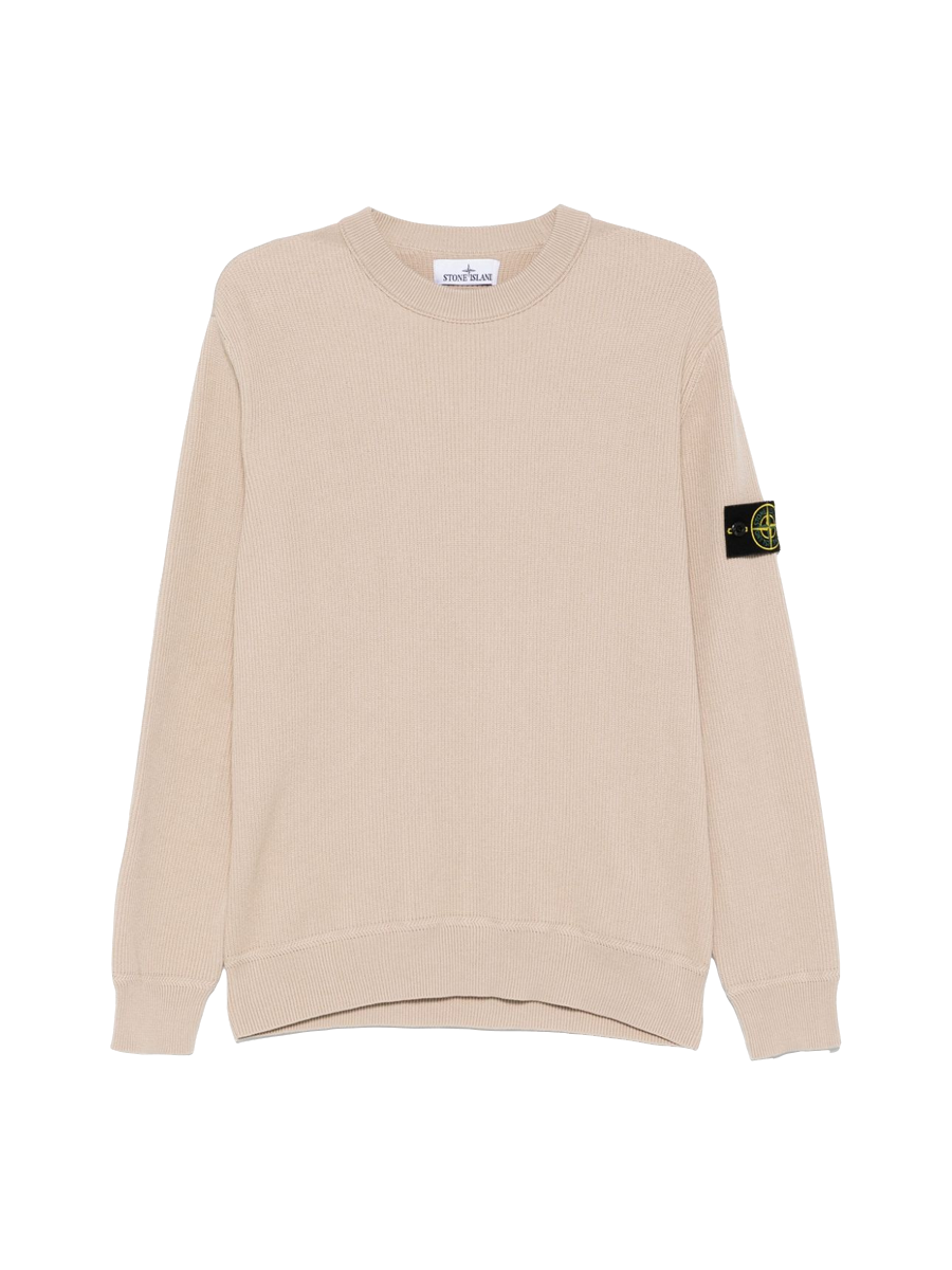 STONE ISLAND - Pullover mit Kompass-Patch in Beige