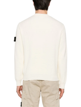 STONE ISLAND - Pullover mit Kompass-Patch in Creme