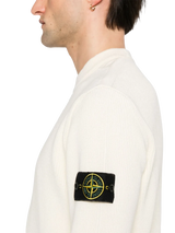 STONE ISLAND - Pullover mit Kompass-Patch in Creme