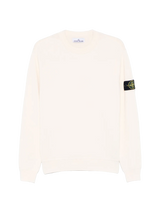 STONE ISLAND - Pullover mit Kompass-Patch in Creme