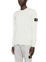 STONE ISLAND - Pullover mit Kompass-Patch in Hellgrün