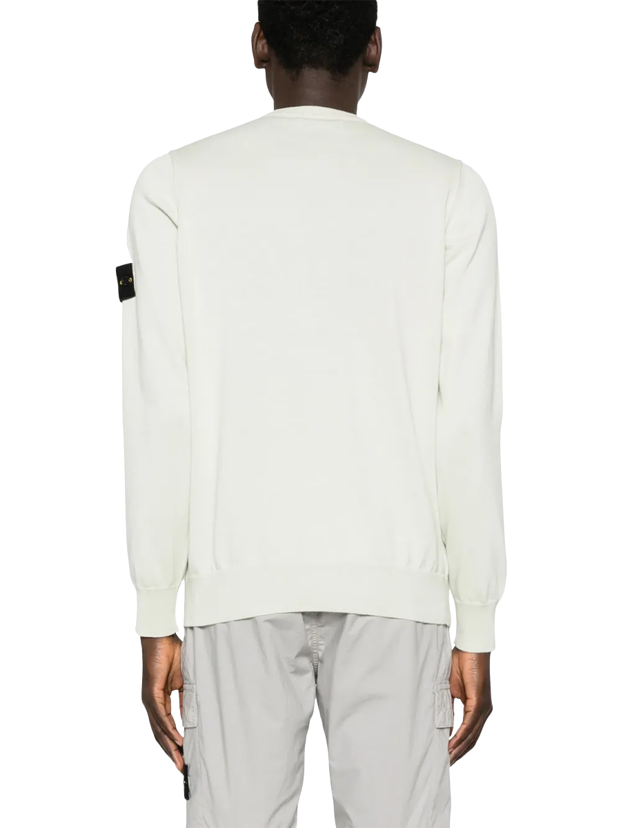 STONE ISLAND - Pullover mit Kompass-Patch in Hellgrün