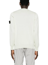 STONE ISLAND - Pullover mit Kompass-Patch in Hellgrün
