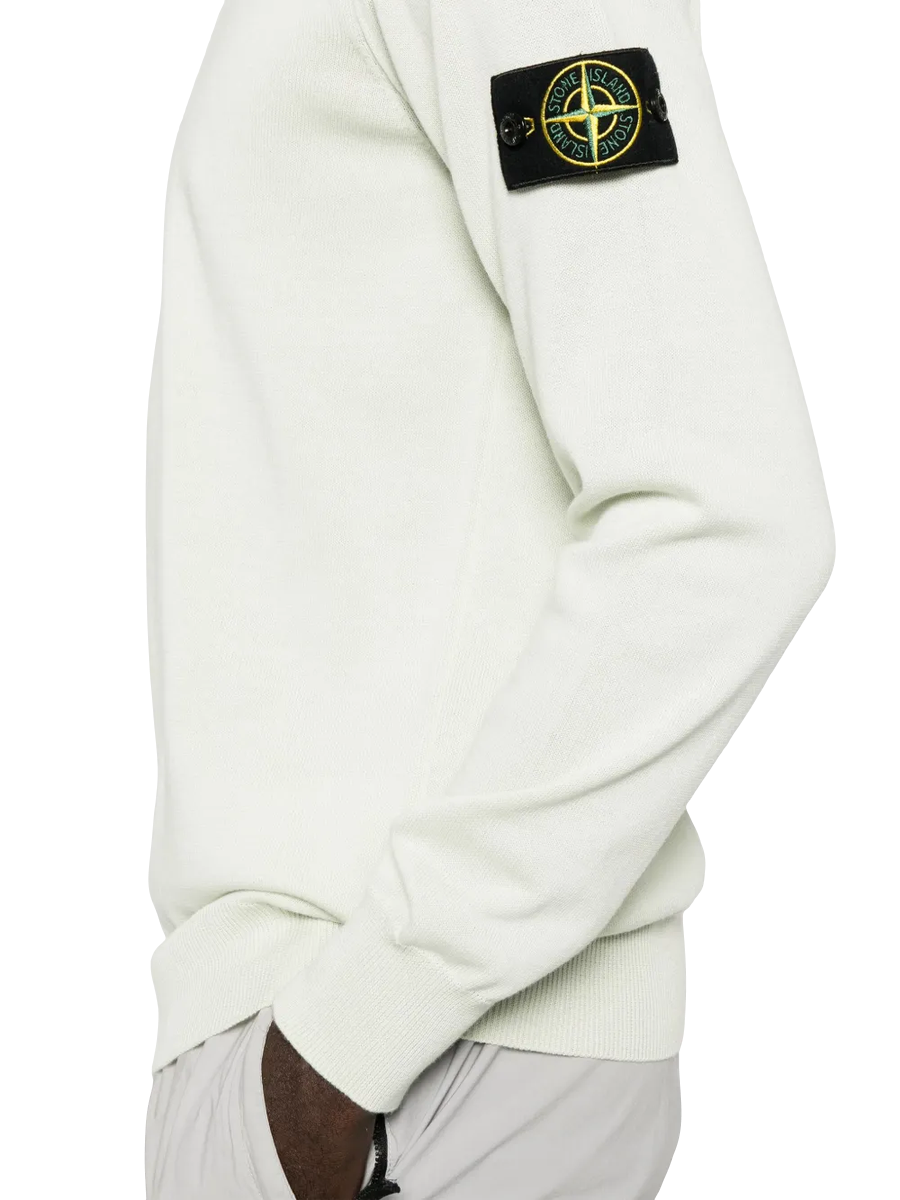 STONE ISLAND - Pullover mit Kompass-Patch in Hellgrün