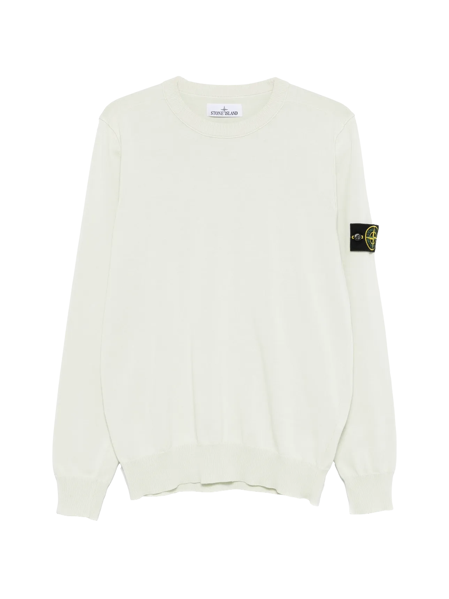 STONE ISLAND - Pullover mit Kompass-Patch in Hellgrün