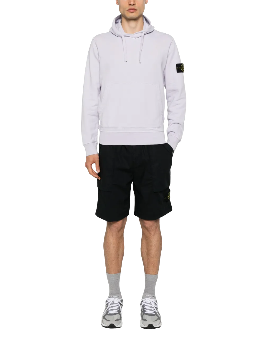 STONE ISLAND - Shorts mit Kompass-Patch in Schwarz