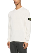 STONE ISLAND - Strickpullover mit Kompass-Patch in Weiß