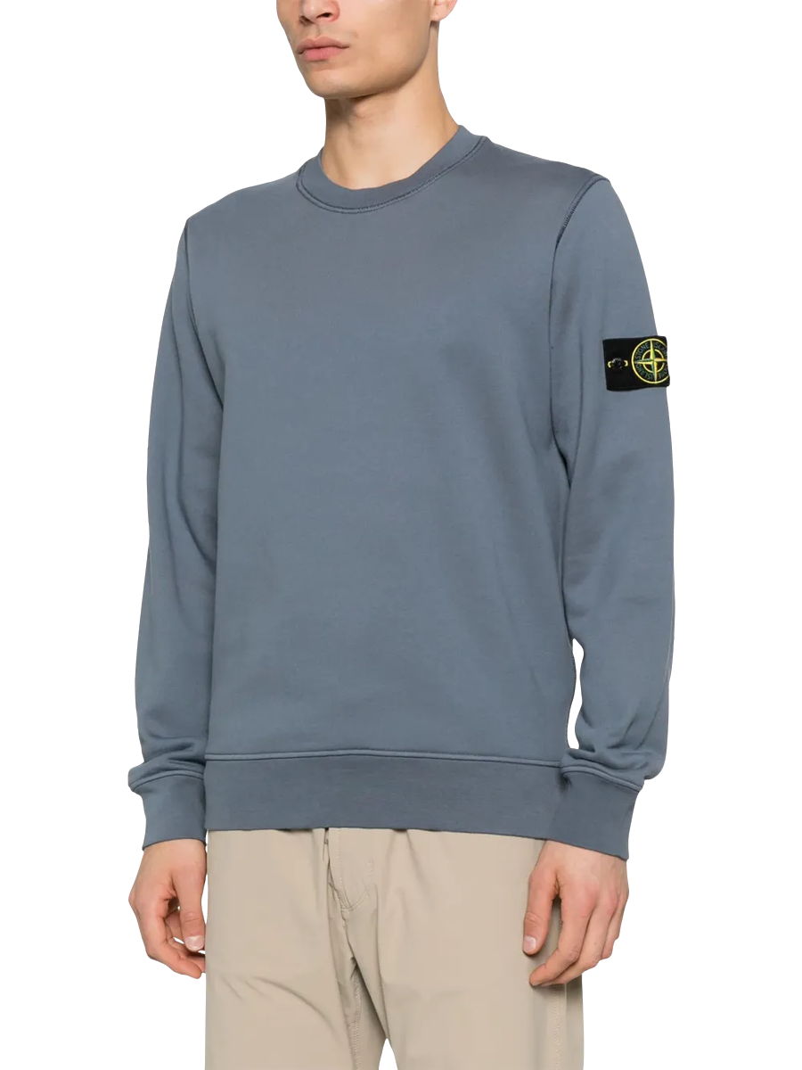 STONE ISLAND - Sweatshirt mit Kompass-Patch in Blau