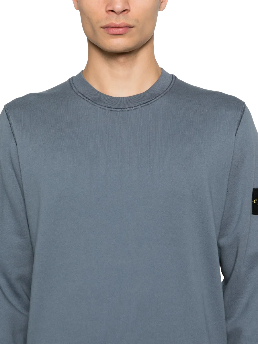 STONE ISLAND - Sweatshirt mit Kompass-Patch in Blau