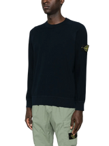 STONE ISLAND - Sweatshirt mit Kompass-Patch in dunkelblau