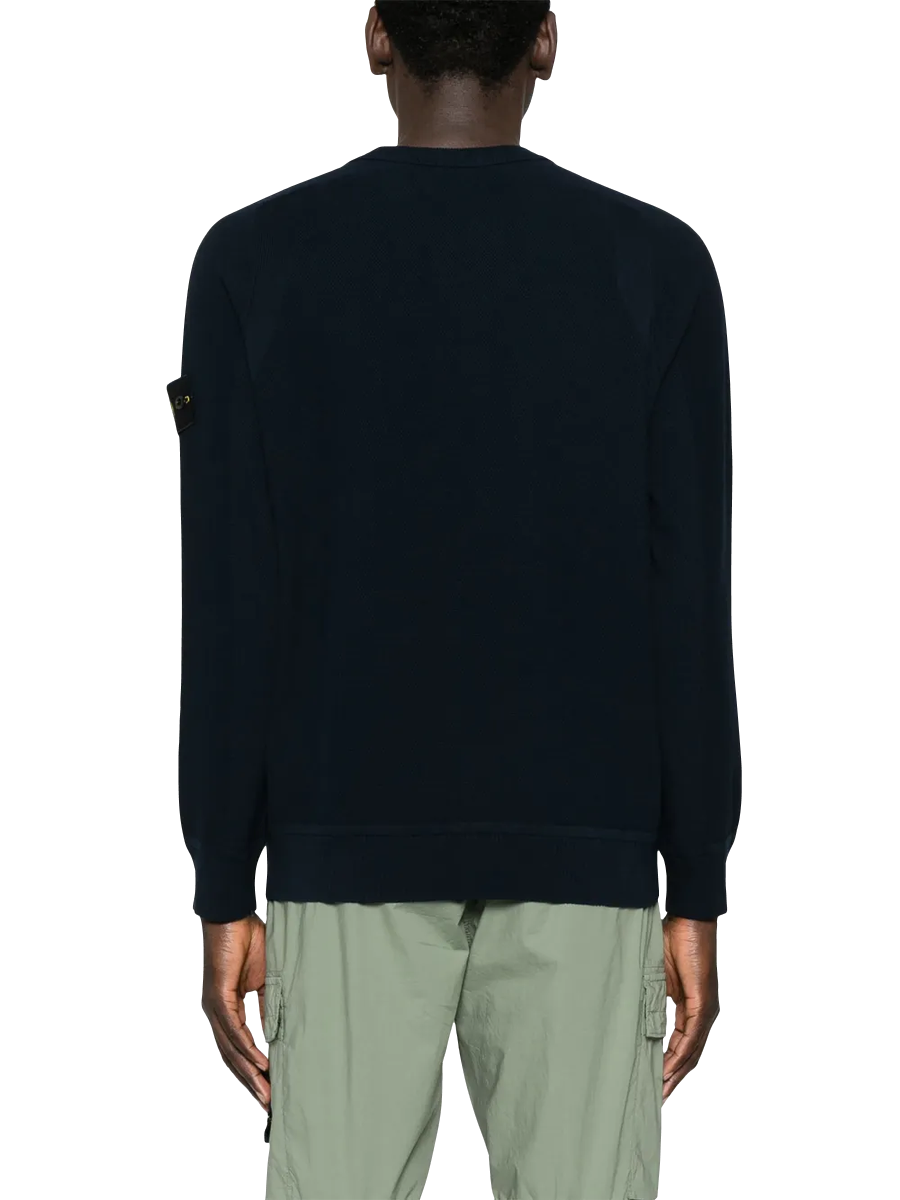 STONE ISLAND - Sweatshirt mit Kompass-Patch in dunkelblau