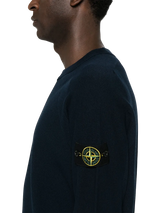 STONE ISLAND - Sweatshirt mit Kompass-Patch in dunkelblau
