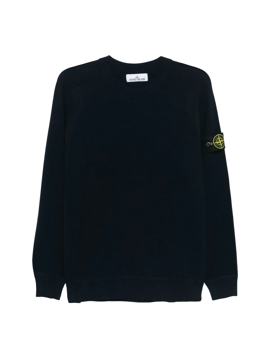 STONE ISLAND - Sweatshirt mit Kompass-Patch in dunkelblau