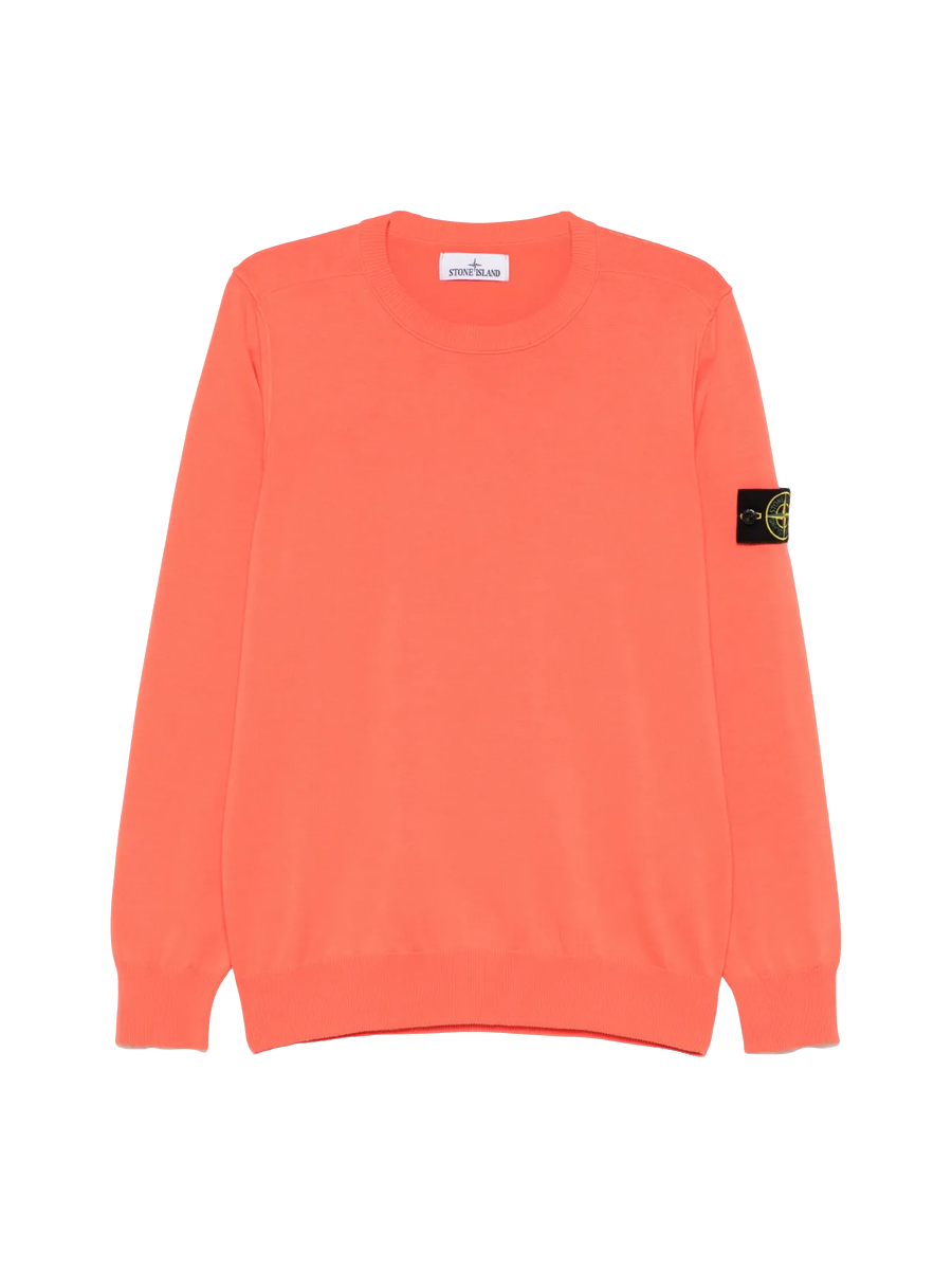STONE ISLAND - Sweatshirt mit Kompass-Patch in Korallrot