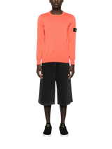 STONE ISLAND - Sweatshirt mit Kompass-Patch in Korallrot