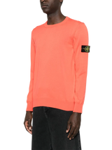 STONE ISLAND - Sweatshirt mit Kompass-Patch in Korallrot
