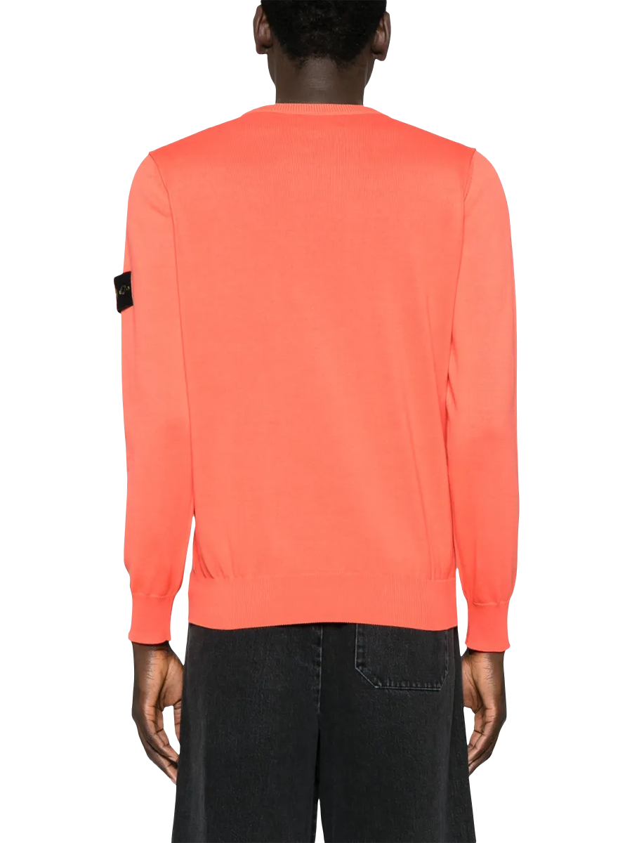 STONE ISLAND - Sweatshirt mit Kompass-Patch in Korallrot