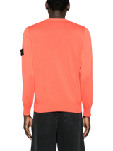 STONE ISLAND - Sweatshirt mit Kompass-Patch in Korallrot