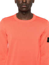 STONE ISLAND - Sweatshirt mit Kompass-Patch in Korallrot