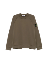 Stone Island - Sweatshirt mit Logo-Patch in Braun