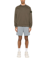 Stone Island - Sweatshirt mit Logo-Patch in Braun