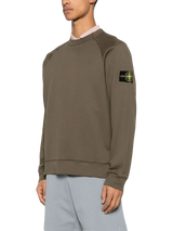 Stone Island - Sweatshirt mit Logo-Patch in Braun