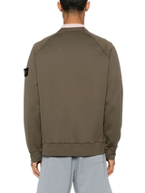 Stone Island - Sweatshirt mit Logo-Patch in Braun