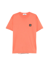 STONE ISLAND - T-Shirt mit Logo in Orange