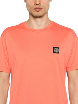 STONE ISLAND - T-Shirt mit Logo in Orange